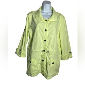 Chico’s top size 16‎ beautiful lime green shirt blouse top with drawstrings 💚
